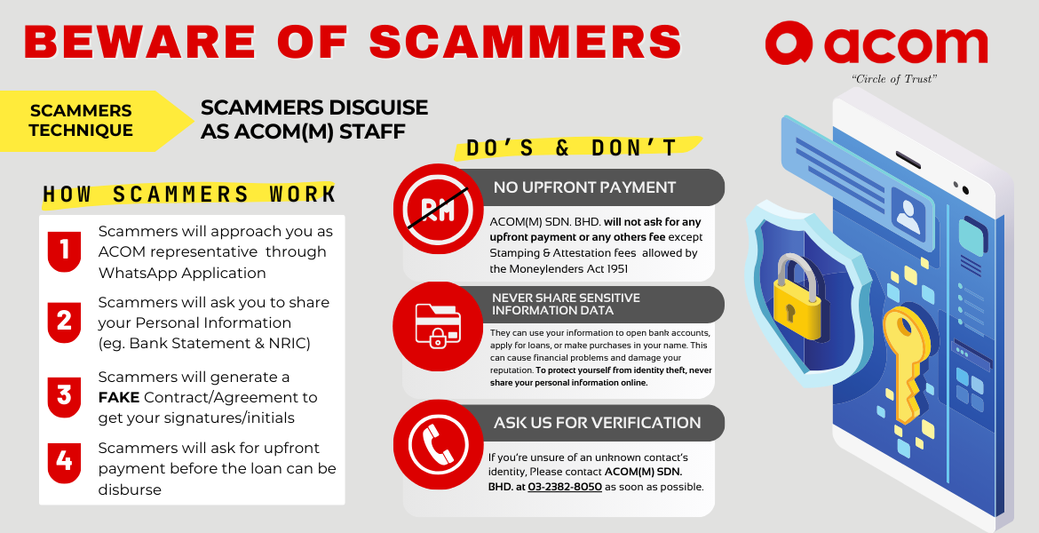 BEWARE OF SCAMMERS